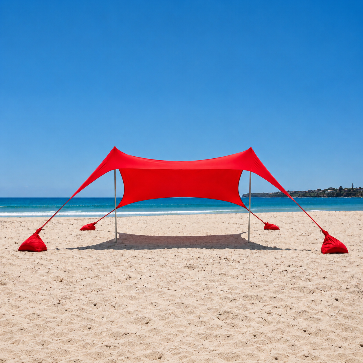 Red CubeCool Beach Shade Canopy