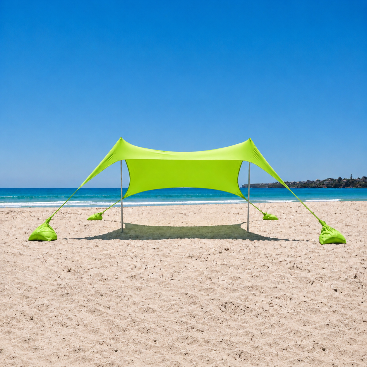 Green CubeCool Beach Shade Canopy